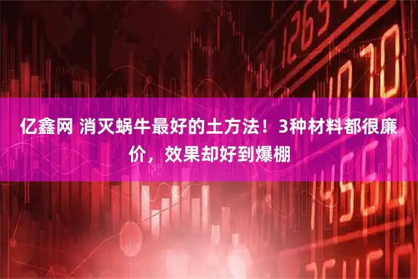亿鑫网 消灭蜗牛最好的土方法！3种材料都很廉价，效果却好到爆棚